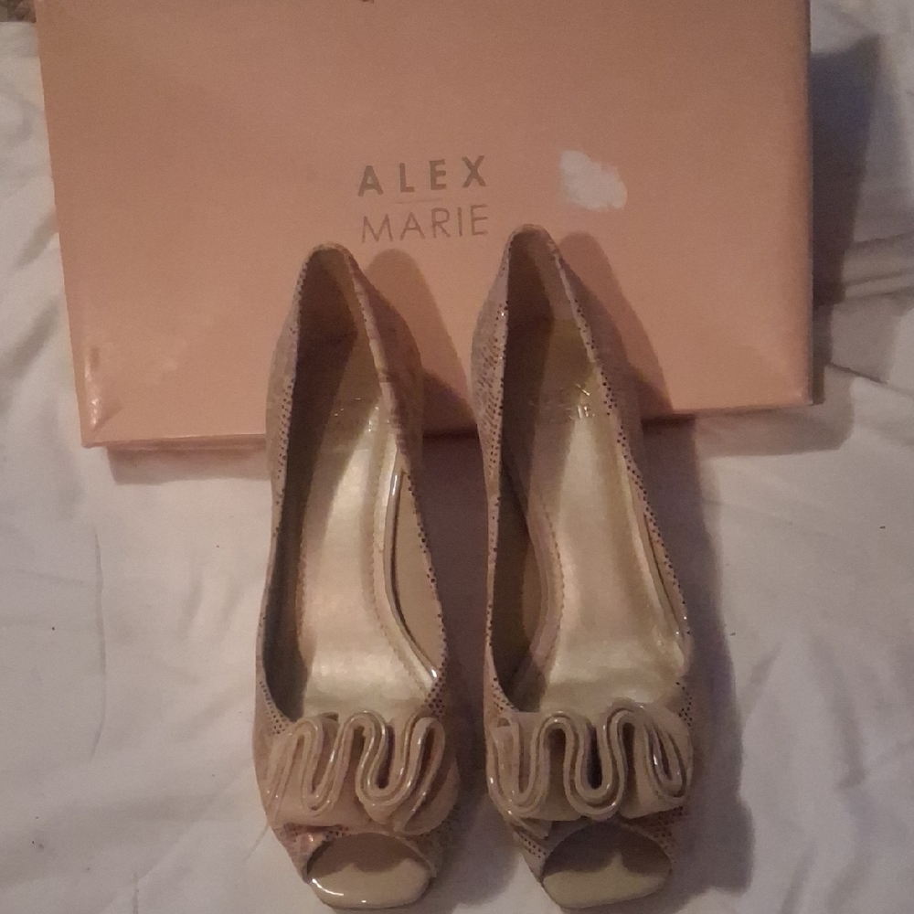 Alex Marie Tan Heels Classic Suede Finish